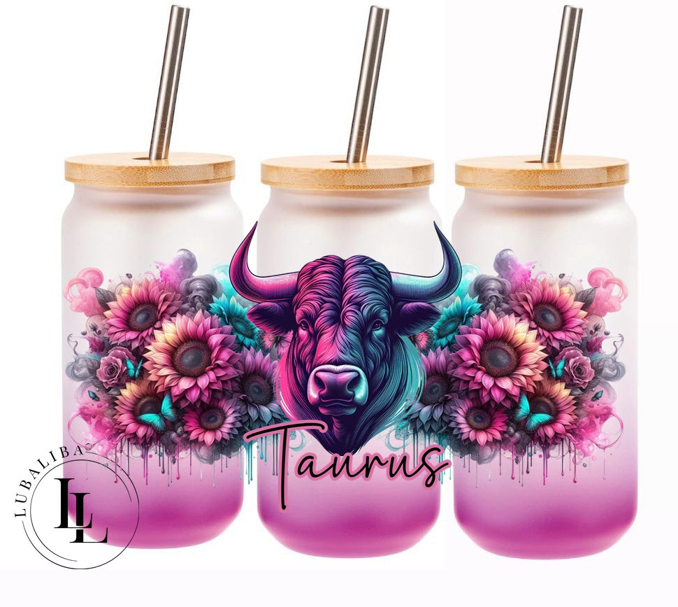 Glas " Taurus - Stier " Sternzeichen ArtNr.: STB